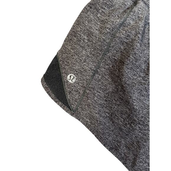 Lululemon Run Speed Short – Heathered Black/Grey – Size 6 - Picture 2 of 9